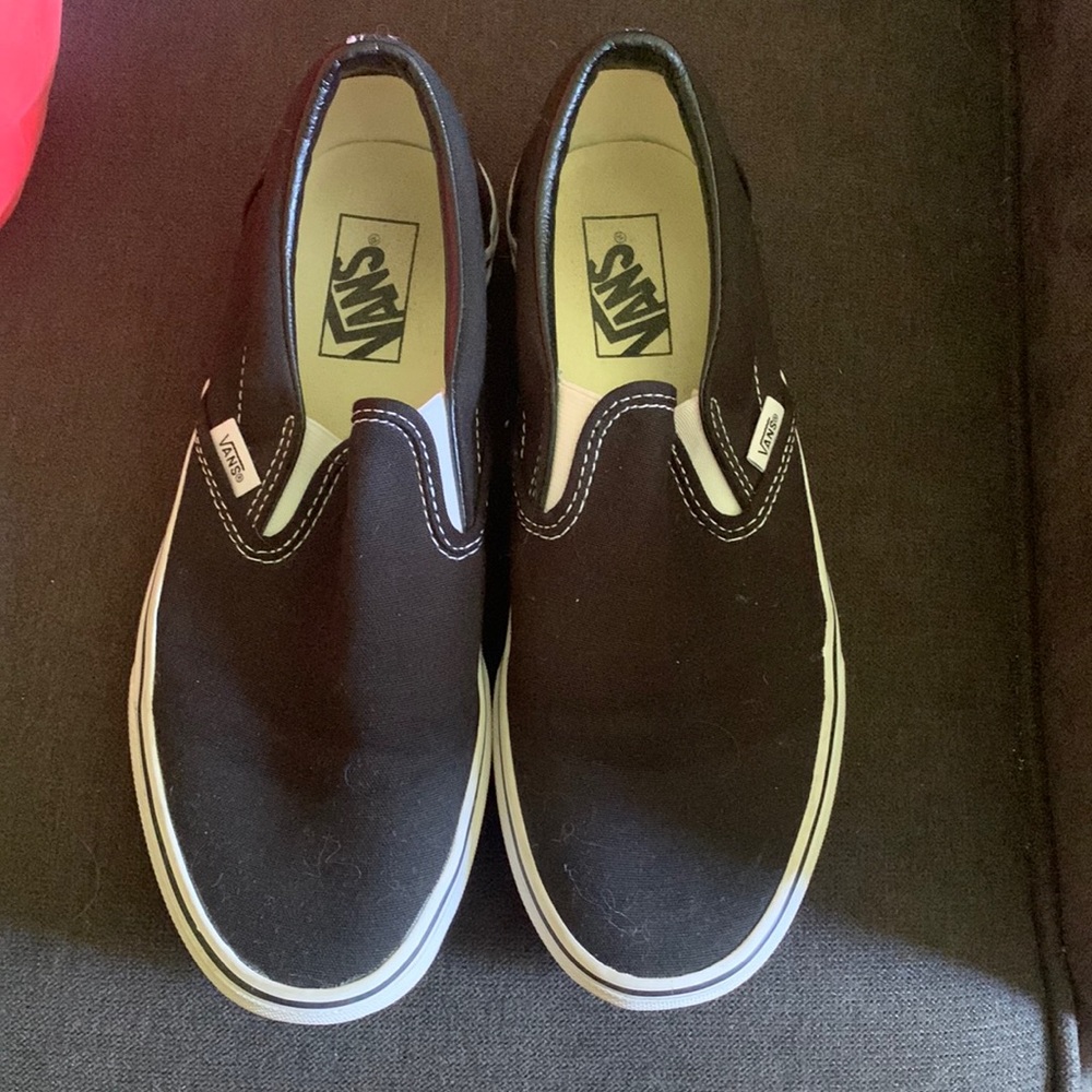 Black slip-on vans
